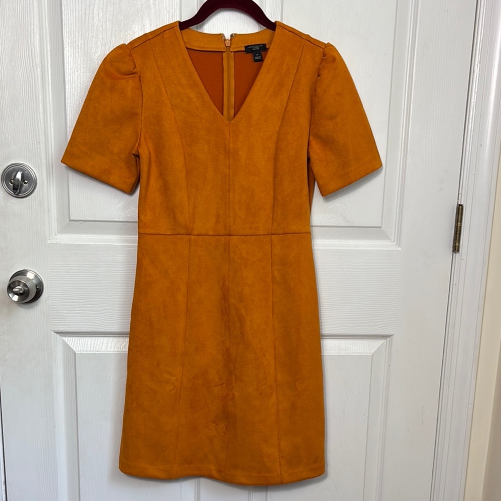 Ann Taylor Factory Orange Midi Dress